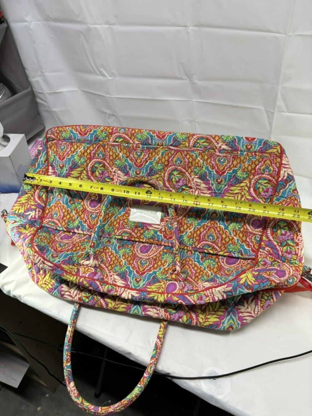 Vera Bradley Paisley in Paradise Weekender Duffle Bag w/ Strap & Luggage Sleeve - Picture 16 of 16